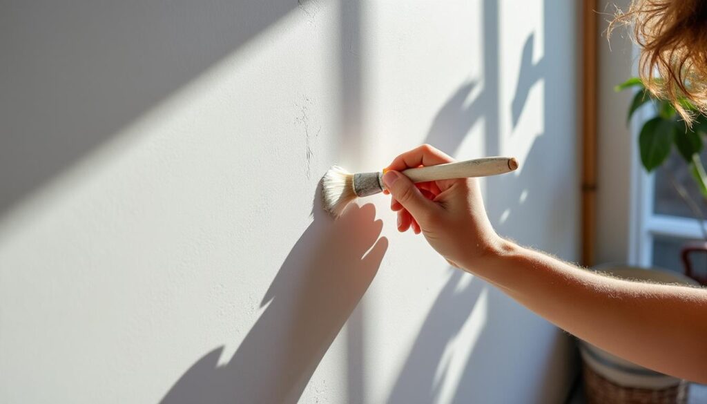 Réparer les fissures du mur du salon avec de la colle