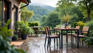 Quel mobilier choisir pour une terrasse de jardin résistante aux intempéries ?