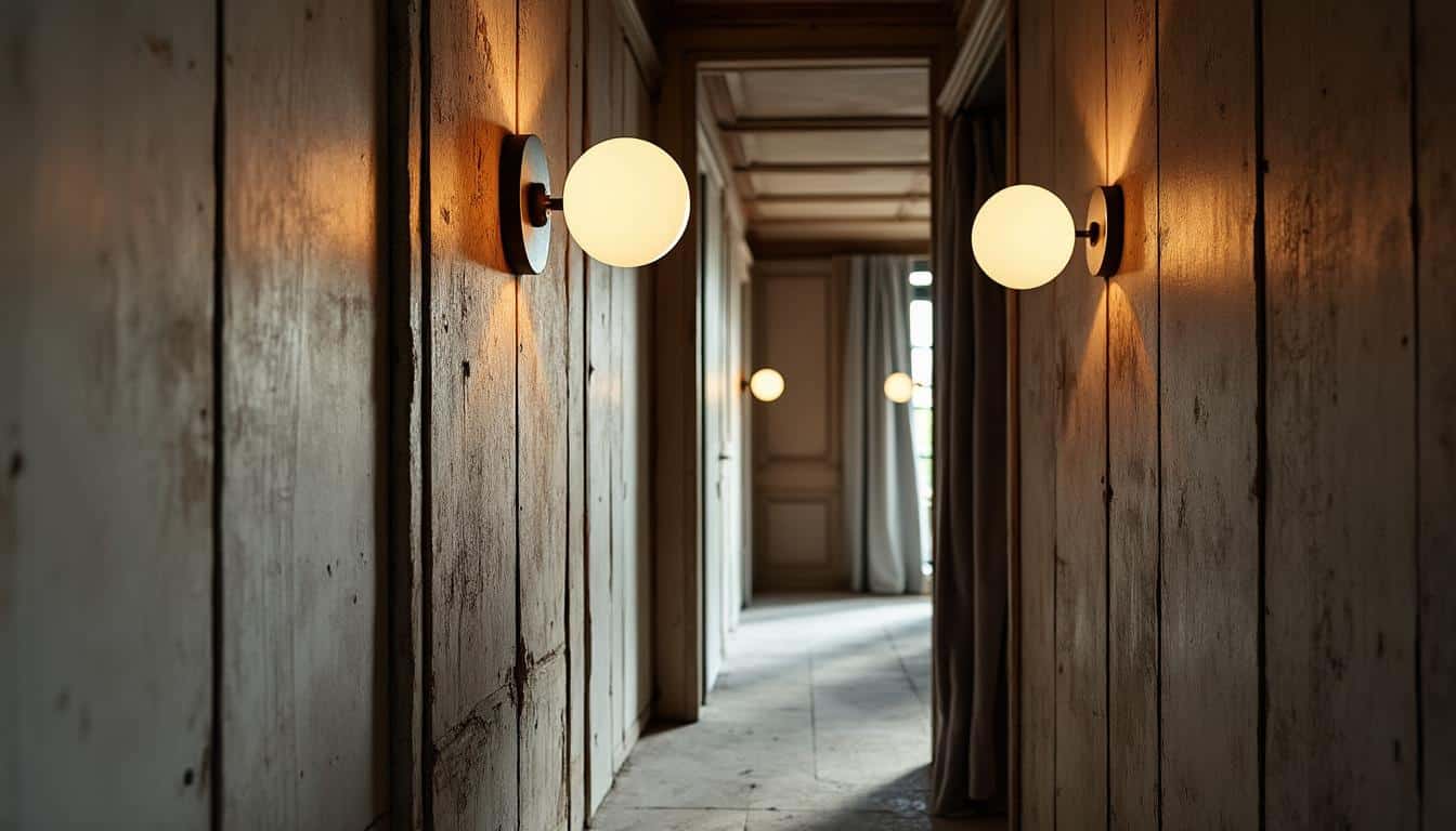 Des idées originales pour décorer un couloir avec une lampe murale