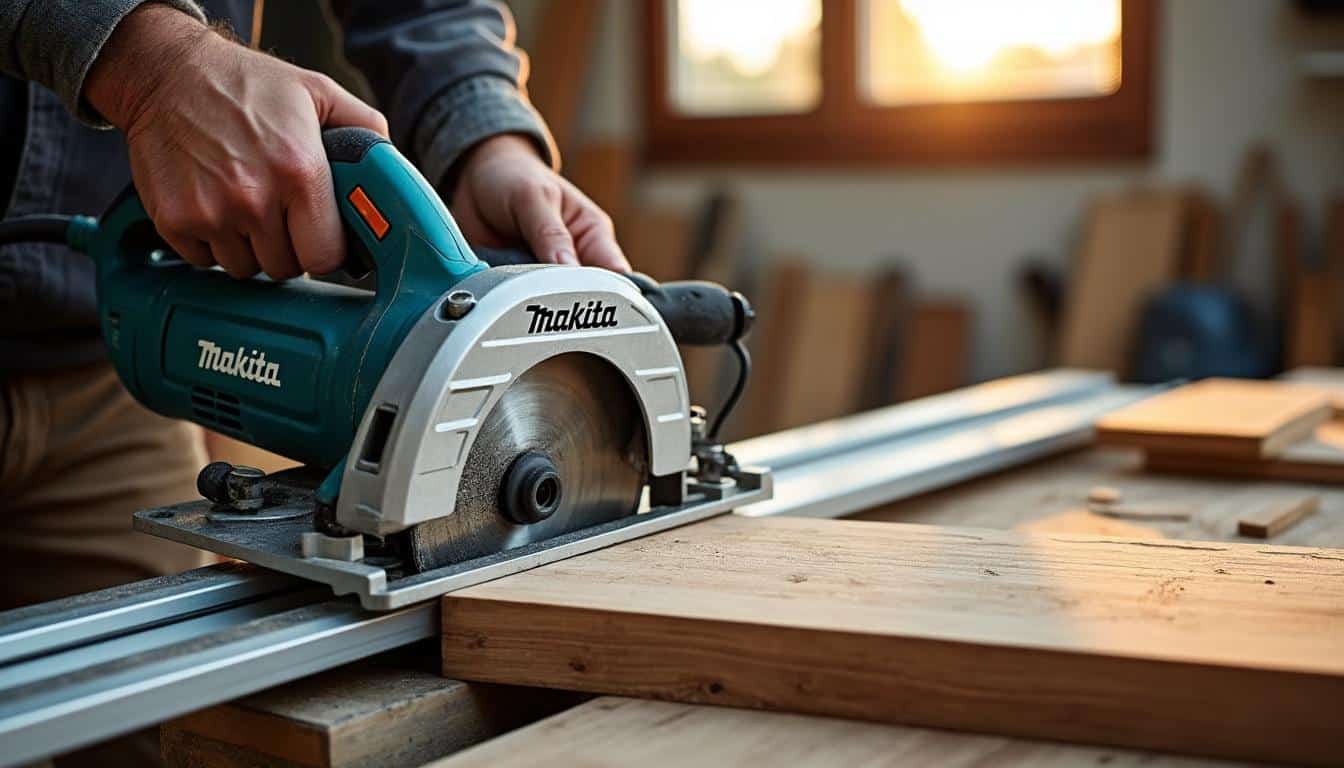 Rail de guidage pour scie circulaire Makita : précision et sécurité