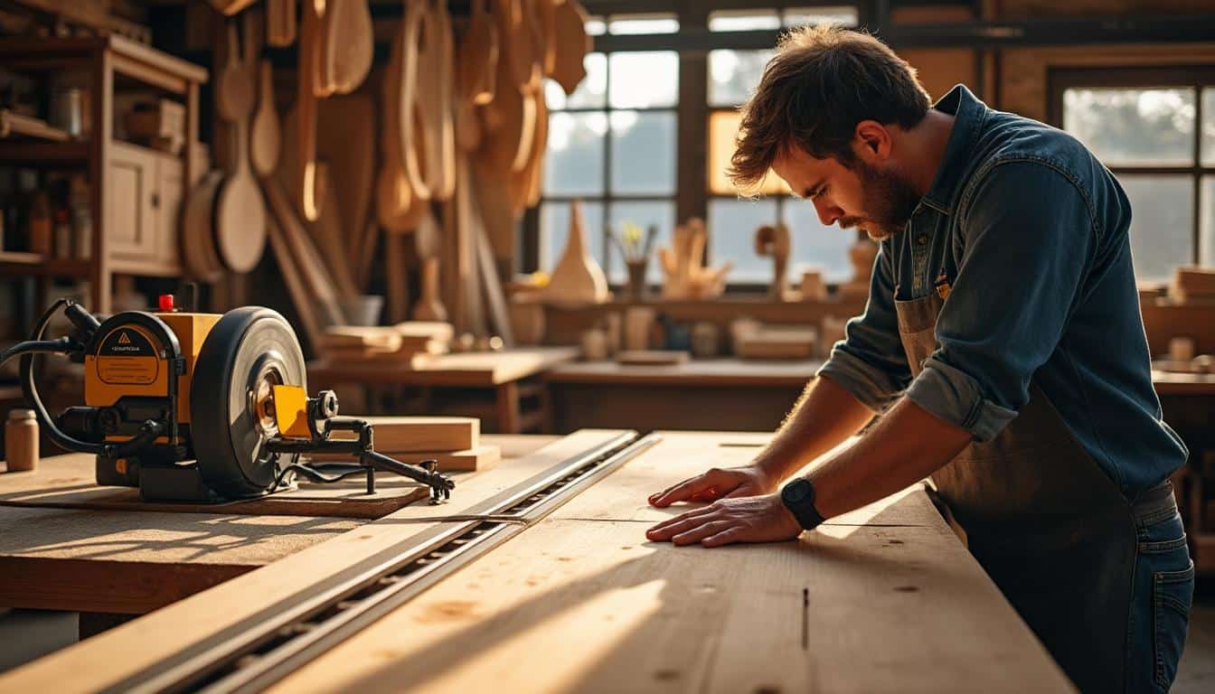 Illustration: Comprendre l’intérêt d’une scie circulaire équipée d’un rail de guidage