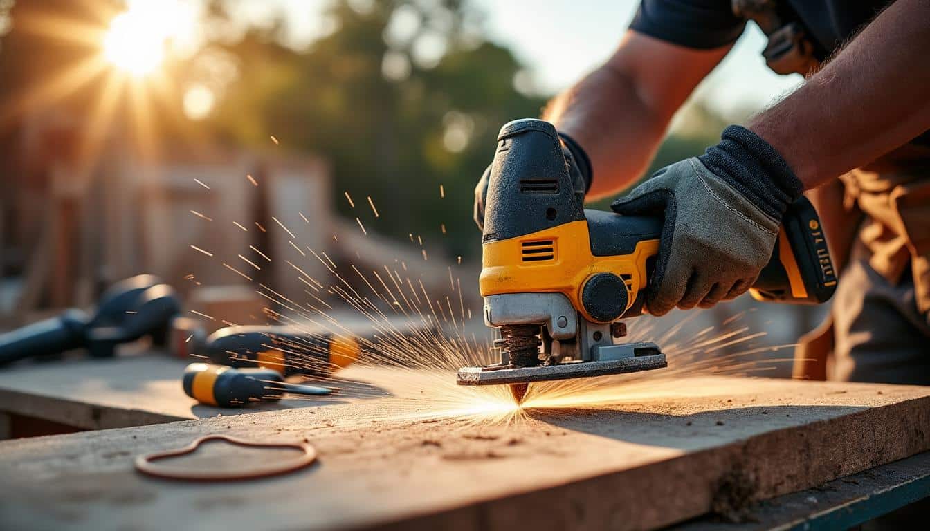 Scie plongeante Dewalt 54V : puissance, précision et mobilité