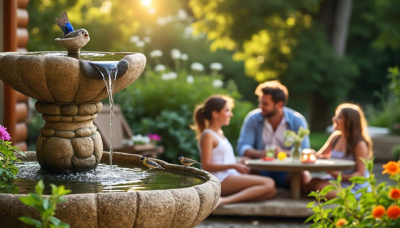 Illustration: Comprendre l’attrait d’une fontaine décorative pour le jardin ou la terrasse