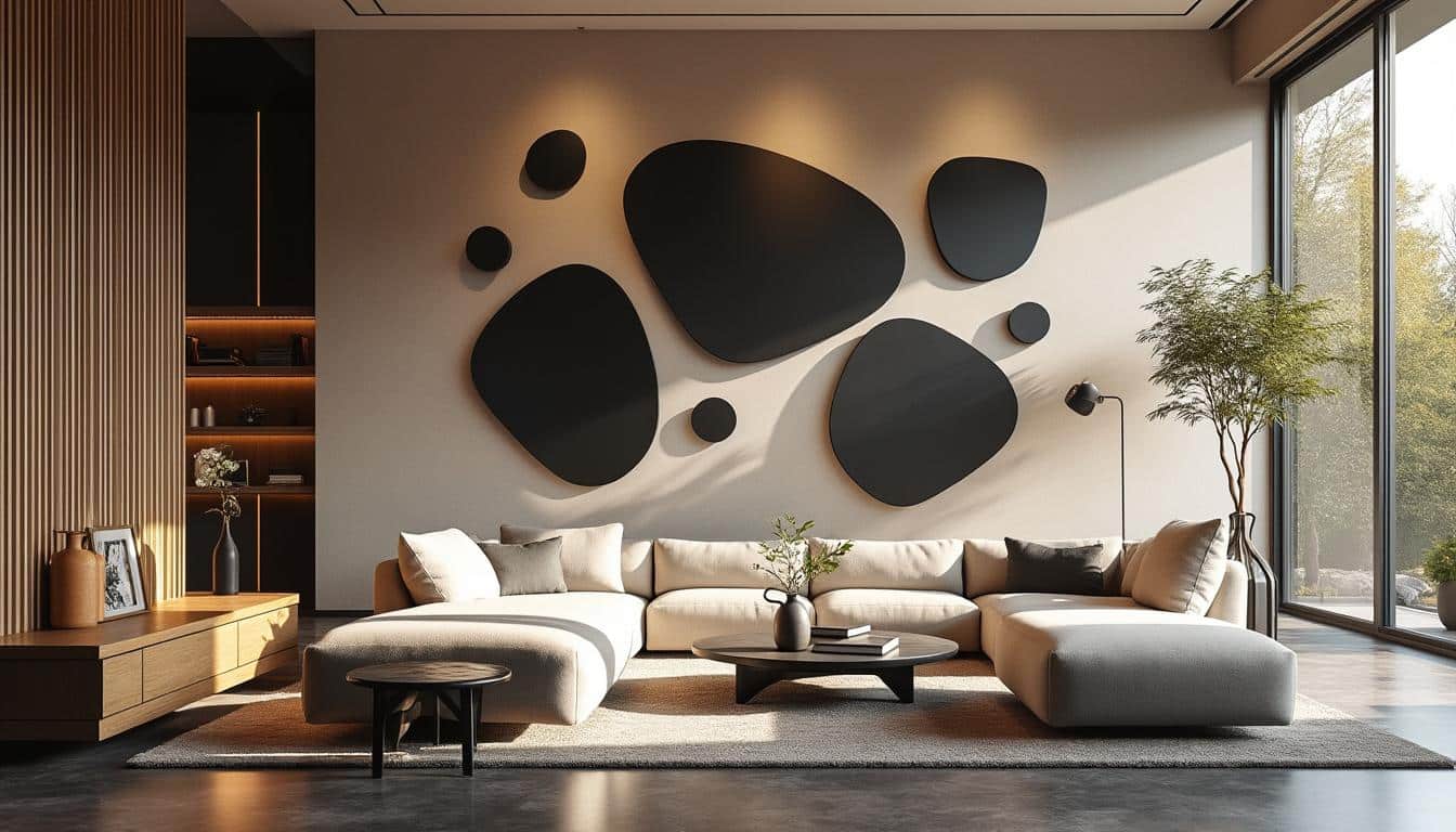 Déco murale en métal noir : élégance et modernité pour votre intérieur