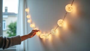 Accrocher une guirlande au mur sans percer : astuces faciles et efficaces