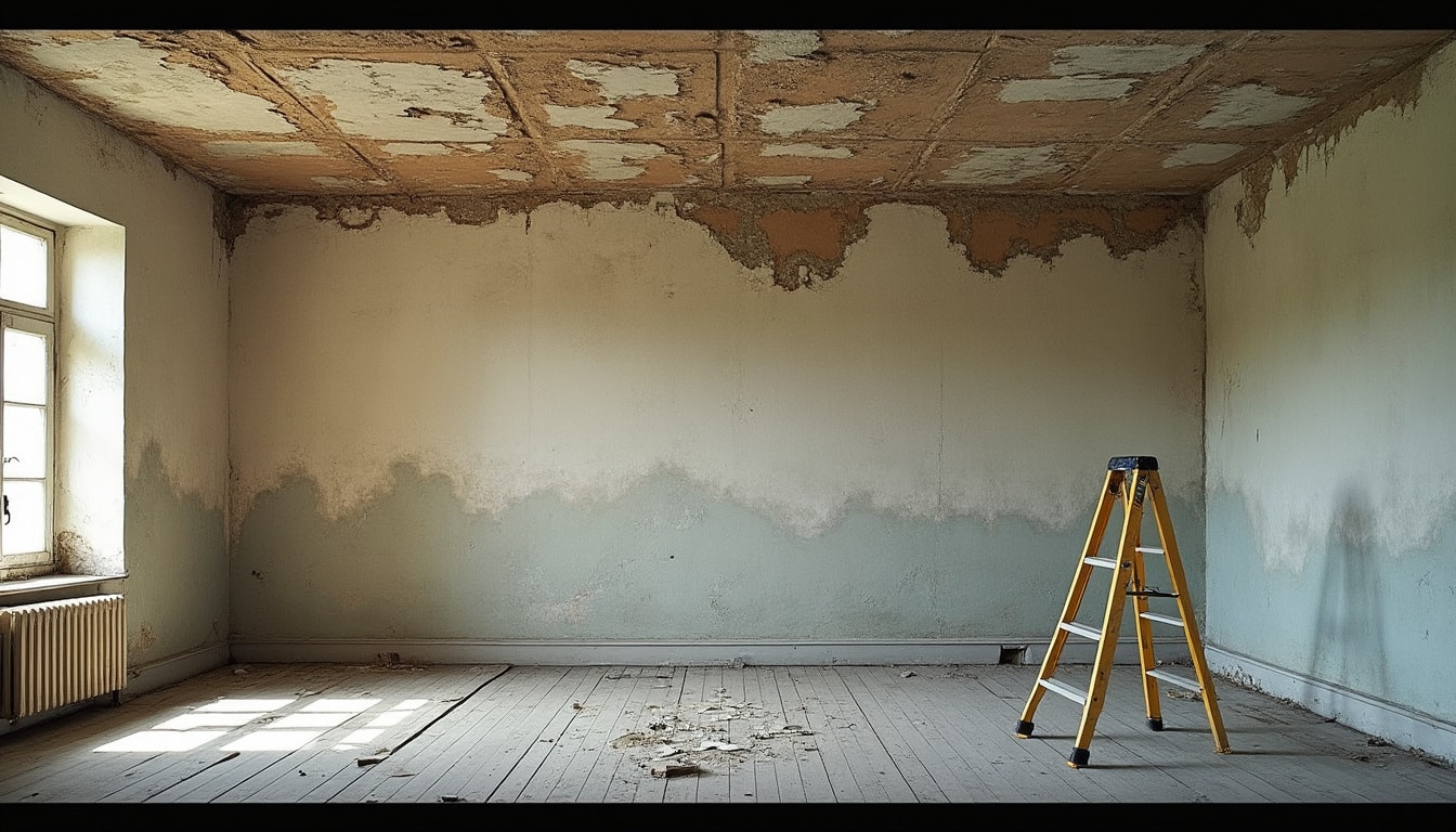 Illustration: Qu’est-ce qu’un plafond avec une peinture qui s’écaille ? Comprendre le phénomène