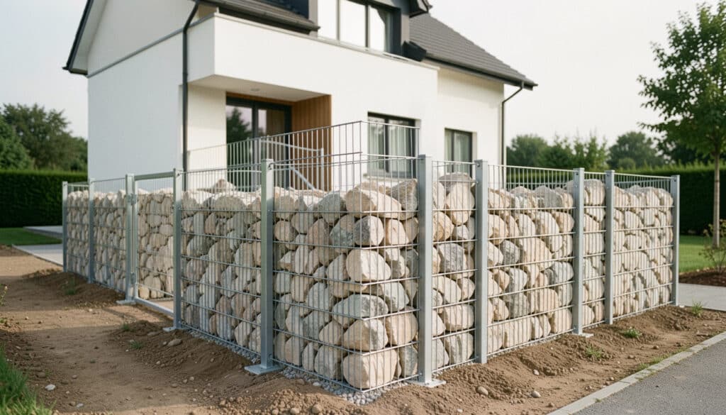 Prix d’une clôture en gabion : budget, pose et options